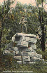 Damel Boone Monument, Cherokee Park Postcard