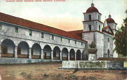 Mission Santa Barbara California Postcard Postcard