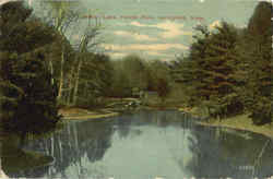 Mirror Lake, Forest Park Springfield, MA Postcard Postcard