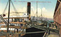 Loading Wheat with Automatic Conveyors Postcard