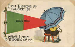 I am thinking of someone... Banner Card Kings Mill, MI Postcard Postcard