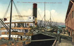 Loading Wheat with Automatic Conveyors Postcard