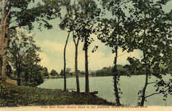 Nine Mile Pond, Boston Road in the Distance Postcard