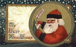 My Best Xmas Wishes Santa Claus Postcard Postcard