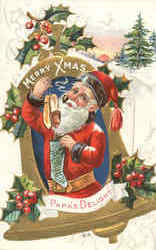 Merry Christmas Papa's Delight Santa Claus Postcard Postcard