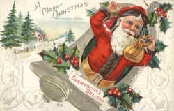 A Merry Christmas Everybody's Delight Santa Claus Postcard Postcard