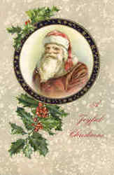 A Joyful Christmas Santa Claus Postcard Postcard
