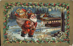 Wishing you a Jolly X mas Postcard