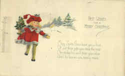 Best Wishes for a Merry Christmas Postcard Postcard