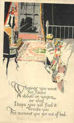 Children Watching for Santa Postcard