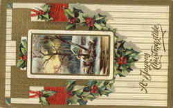 A Joyous Christmas Tide Postcard