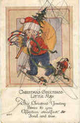 Christmas Greetings Little Man Postcard Postcard