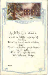 A Jolly Christmas Postcard Postcard