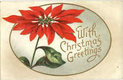 With Christmas Greetings Postcard Postcard