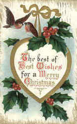 The Best of Best Wishes for a Merry Christmas Postcard