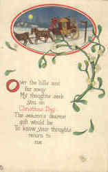 My thoughts seek you on Christmas Day Postcard