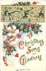 Christmas Song of Gladness Postcard Postcard