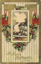 A Joyous Christmas Tide Postcard