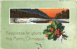Happiness be yours this Merry Christmas Postcard Postcard