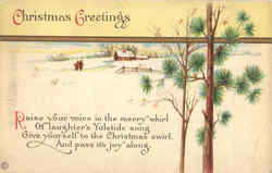 Christmas Greetings Postcard Postcard