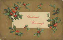 Christmas Greetings Postcard