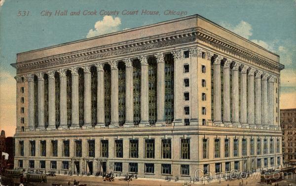 City Hall and Cook County Court House Chicago Illinois