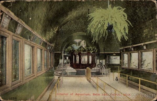 Interior of Aquarium, Belle Isle Detroit Michigan