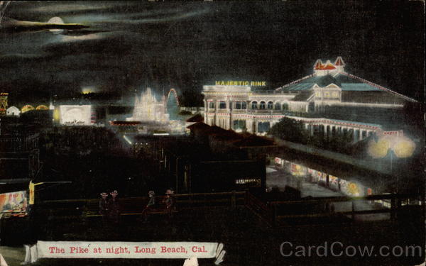 The Pike at night Long Beach California
