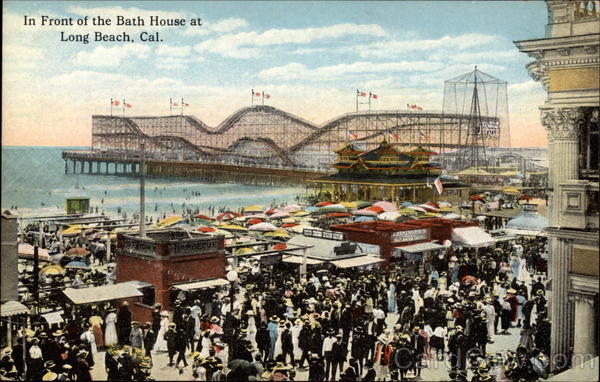 In Front of the Bath House at Long Beach California