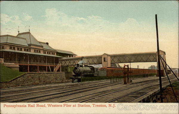 Pennsylvania Rail Road, Western Flier at Station Trenton New Jersey