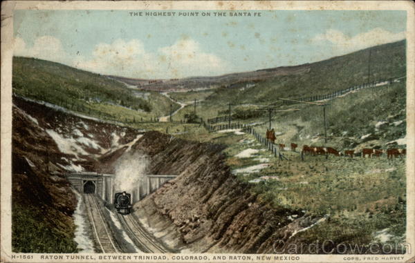 The highest point on the Santa Fe Fred Harvey Trains, Railroad