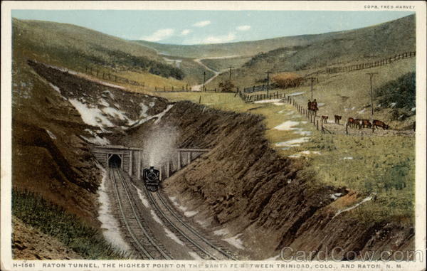 Raton Tunnel Trains, Railroad