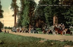 Automobile Parade, Stanley Park Postcard