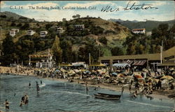 The bathing beach Santa Catalina Island, CA Postcard Postcard