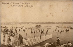Bathing at Exposition Lake Conneaut Lake, PA Postcard Postcard