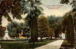 The Plaza Looking North-West From10th and J Street Sacramento, CA Postcard Postcard