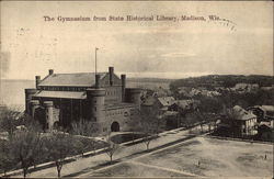 The Gymnasium from State Historical Library Postcard