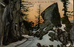 Scene on the Mt. Lowe Ry in Winter Postcard