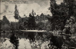 Reed College - Arts Building From the North Postcard