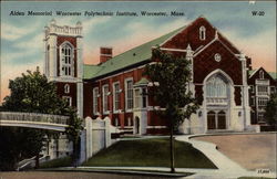 Alden Memorial Worcester Polytechnic Institute Postcard