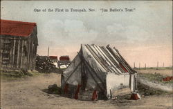 One of the First in Tonopah, Nev. "Jim Butler's Tent" Postcard