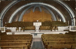 Interior of Mormon Tabernacle Postcard