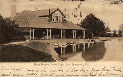 Boat House, Stow Lake Postcard