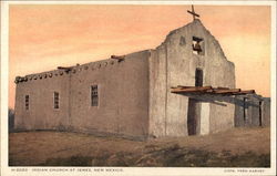 Indian Church Jemez, NM Postcard Postcard