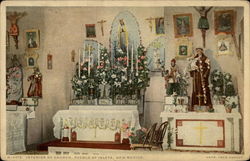 Interior of church, Pueblo of Isleta New Mexico Postcard Postcard