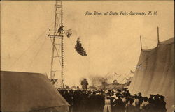 Fire Diver at State Fair Syracuse, NY Postcard Postcard