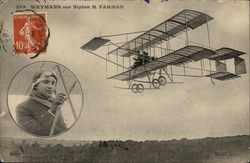 Weymann sur Biplan H. Farman Postcard