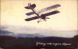 Gliding with engine stopped Postcard