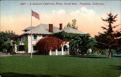 A Southern California Home, Grand Ave Pasadena, CA Postcard Postcard