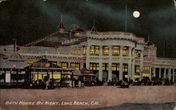 Bath House By Night Postcard